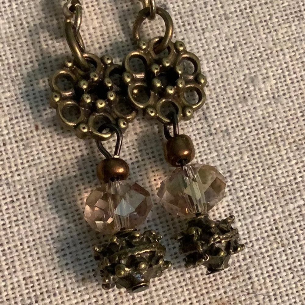 Rectangular Crystal Earrings. - image 2